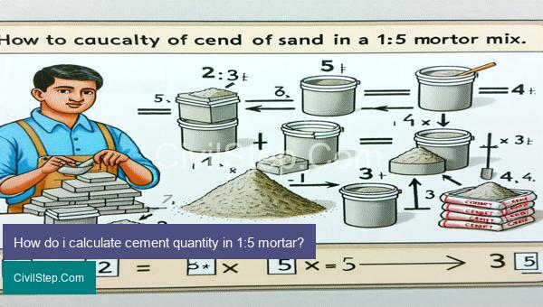 How do i calculate cement quantity in 1:5 mortar?
