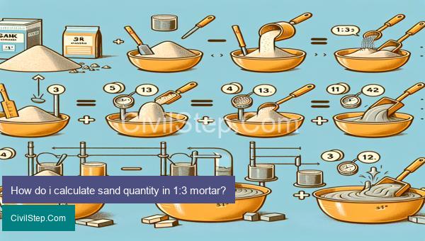 How do i calculate sand quantity in 1:3 mortar?