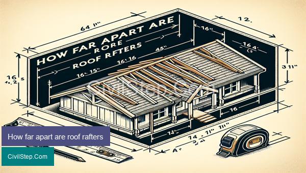 How far apart are roof rafters