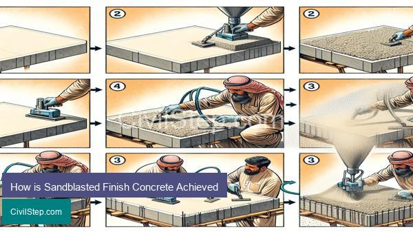 How is Sandblasted Finish Concrete Achieved
