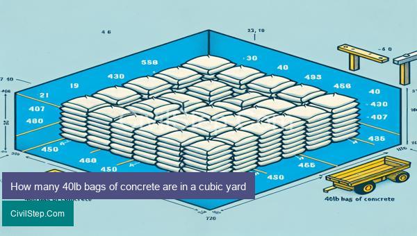 How many 40lb bags of concrete are in a cubic yard