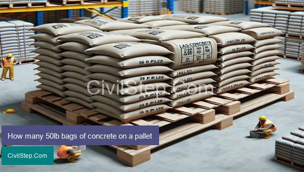 How many 50lb bags of concrete on a pallet