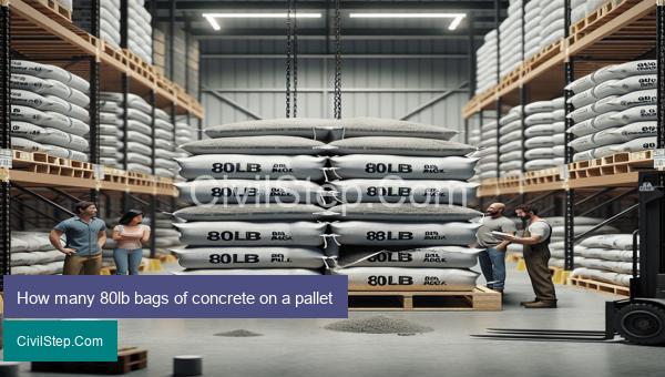 How many 80lb bags of concrete on a pallet