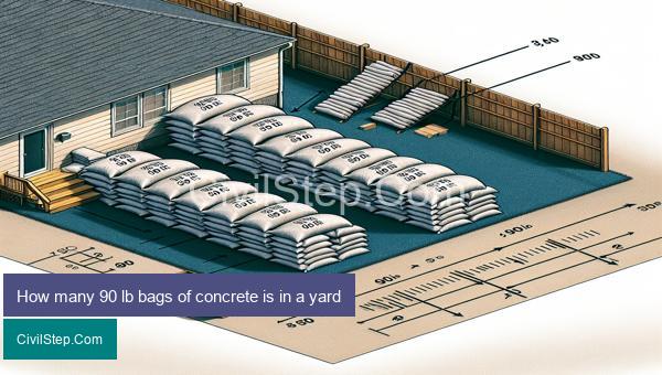 How many 90 lb bags of concrete is in a yard
