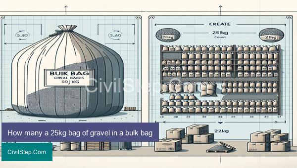 How many a 25kg bag of gravel in a bulk bag