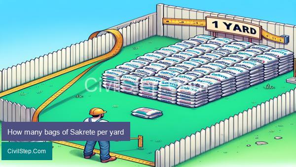 How many bags of Sakrete per yard