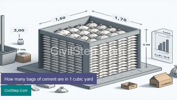 How many bags of cement are in 1 cubic yard