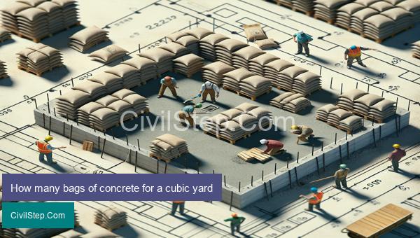 How many bags of concrete for a cubic yard