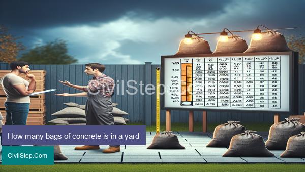 How many bags of concrete is in a yard