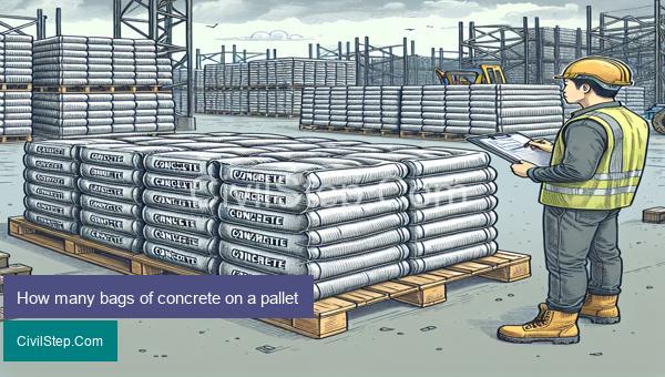 How many bags of concrete on a pallet