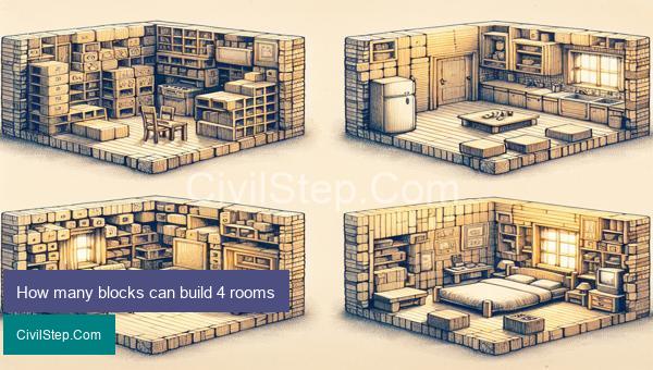 How many blocks can build 4 rooms