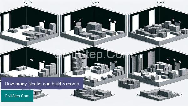 How many blocks can build 5 rooms