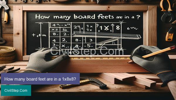 How many board feet are in a 1x8x8?