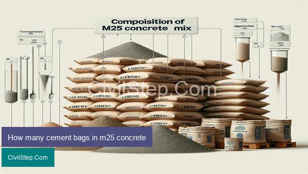 How many cement bags in m25 concrete