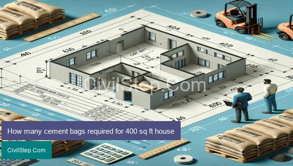 How many cement bags required for 400 sq ft house