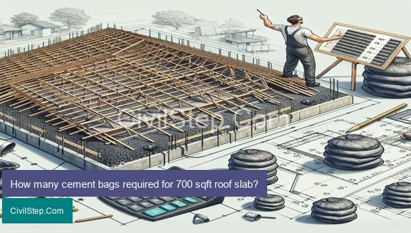 How many cement bags required for 700 sqft roof slab?