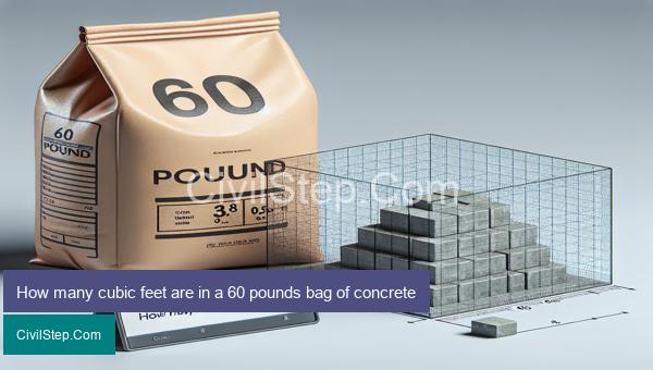 How many cubic feet are in a 60 pounds bag of concrete