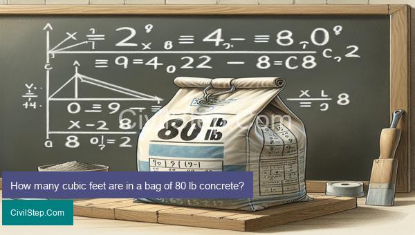 How many cubic feet are in a bag of 80 lb concrete?