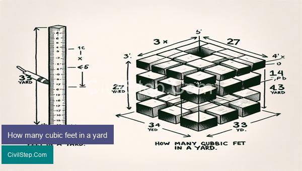 How many cubic feet in a yard