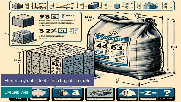 How many cubic feet is in a bag of concrete