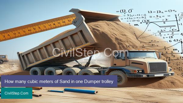 How many cubic meters of Sand in one Dumper trolley