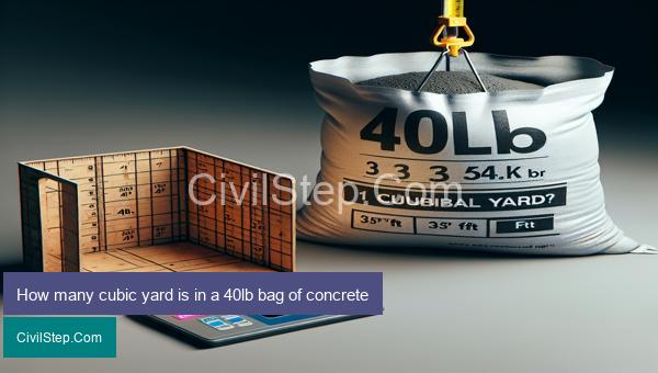 How many cubic yard is in a 40lb bag of concrete
