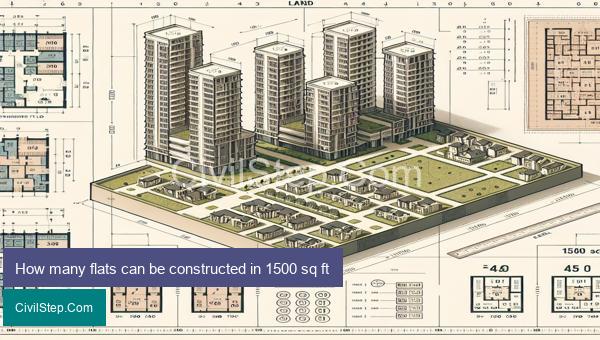 How many flats can be constructed in 1500 sq ft