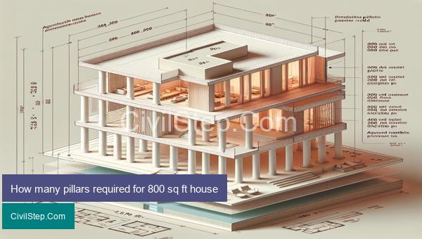 How many pillars required for 800 sq ft house