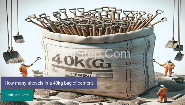 How many shovels in a 40kg bag of cement