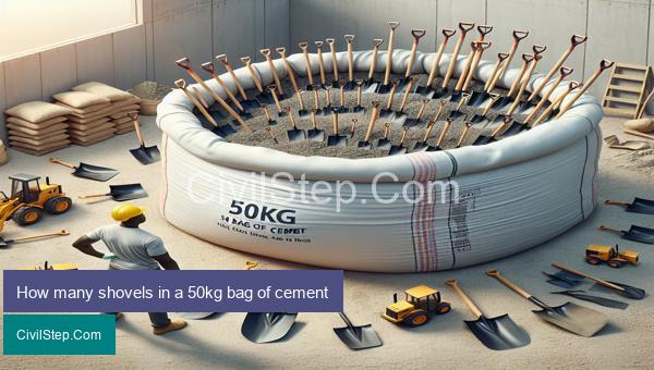 How many shovels in a 50kg bag of cement