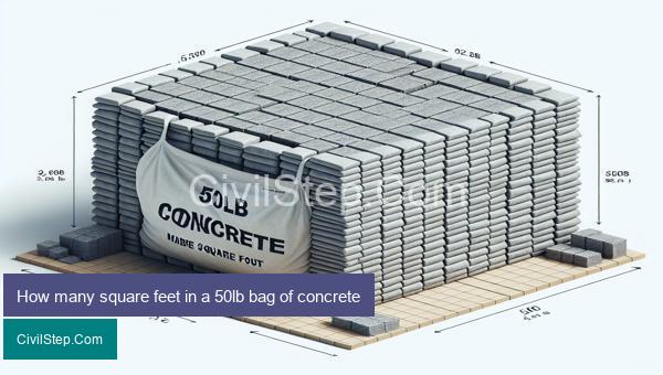 How many square feet in a 50lb bag of concrete