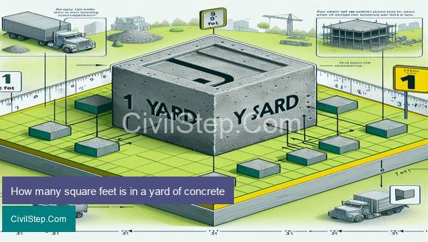 How many square feet is in a yard of concrete