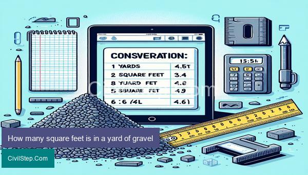 How many square feet is in a yard of gravel