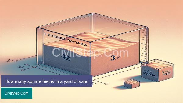 How many square feet is in a yard of sand
