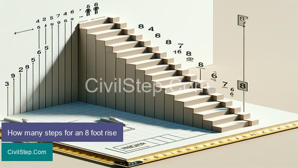 How many steps for an 8 foot rise
