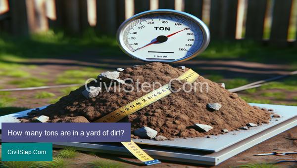 How many tons are in a yard of dirt?