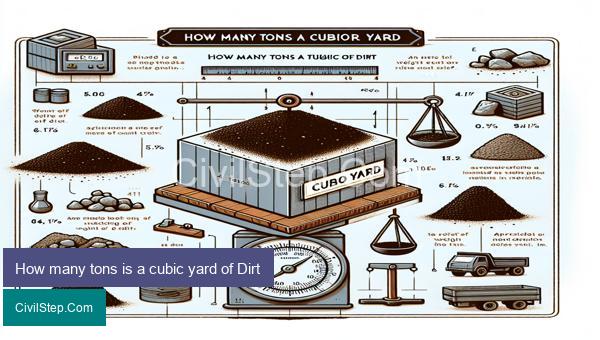 How many tons is a cubic yard of Dirt