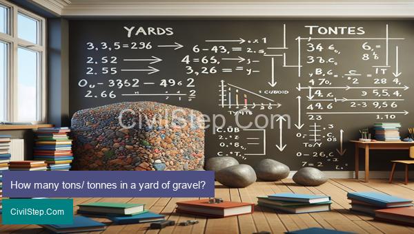 How many tons/ tonnes in a yard of gravel?