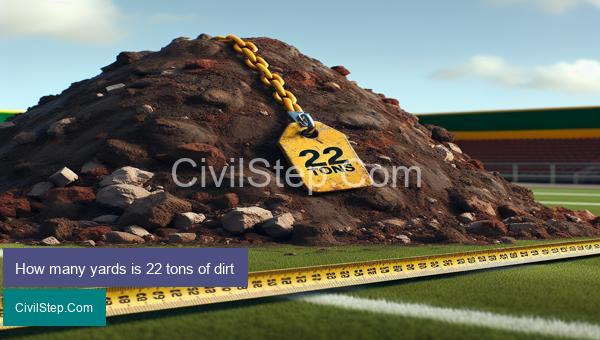 How many yards is 22 tons of dirt