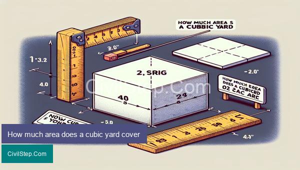 How much area does a cubic yard cover