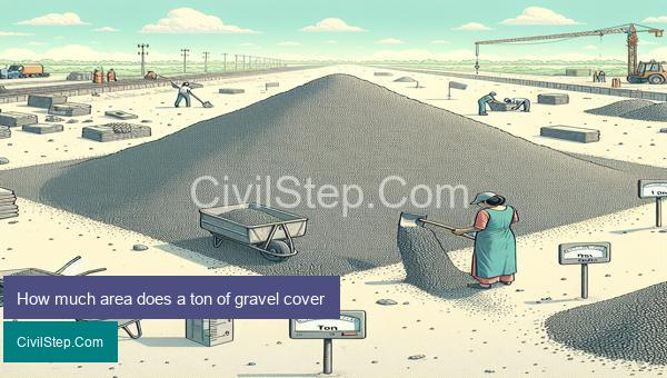 How much area does a ton of gravel cover