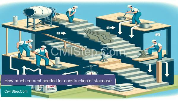 How much cement needed for construction of staircase