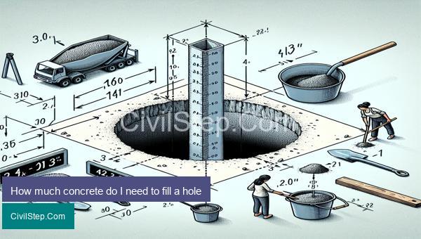 How much concrete do I need to fill a hole
