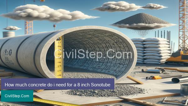 How much concrete do i need for a 8 inch Sonotube