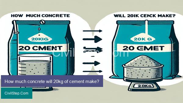 How much concrete will 20kg of cement make?