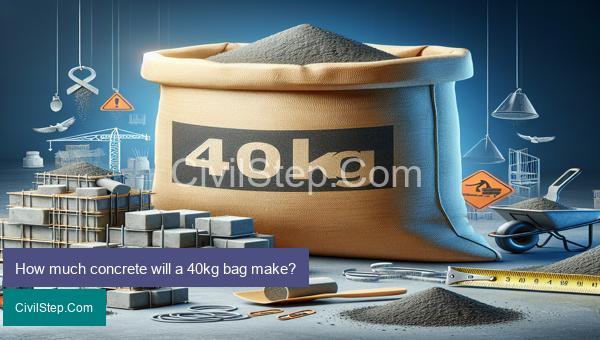 How much concrete will a 40kg bag make?