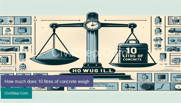 How much does 10 litres of concrete weigh