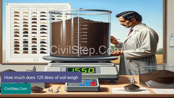 How much does 125 litres of soil weigh