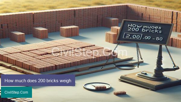 How much does 200 bricks weigh