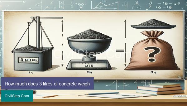 How much does 3 litres of concrete weigh